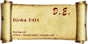 Dinka Edit névjegykártya